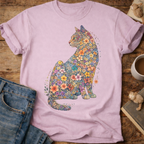 Floral Cat T-Shirt
