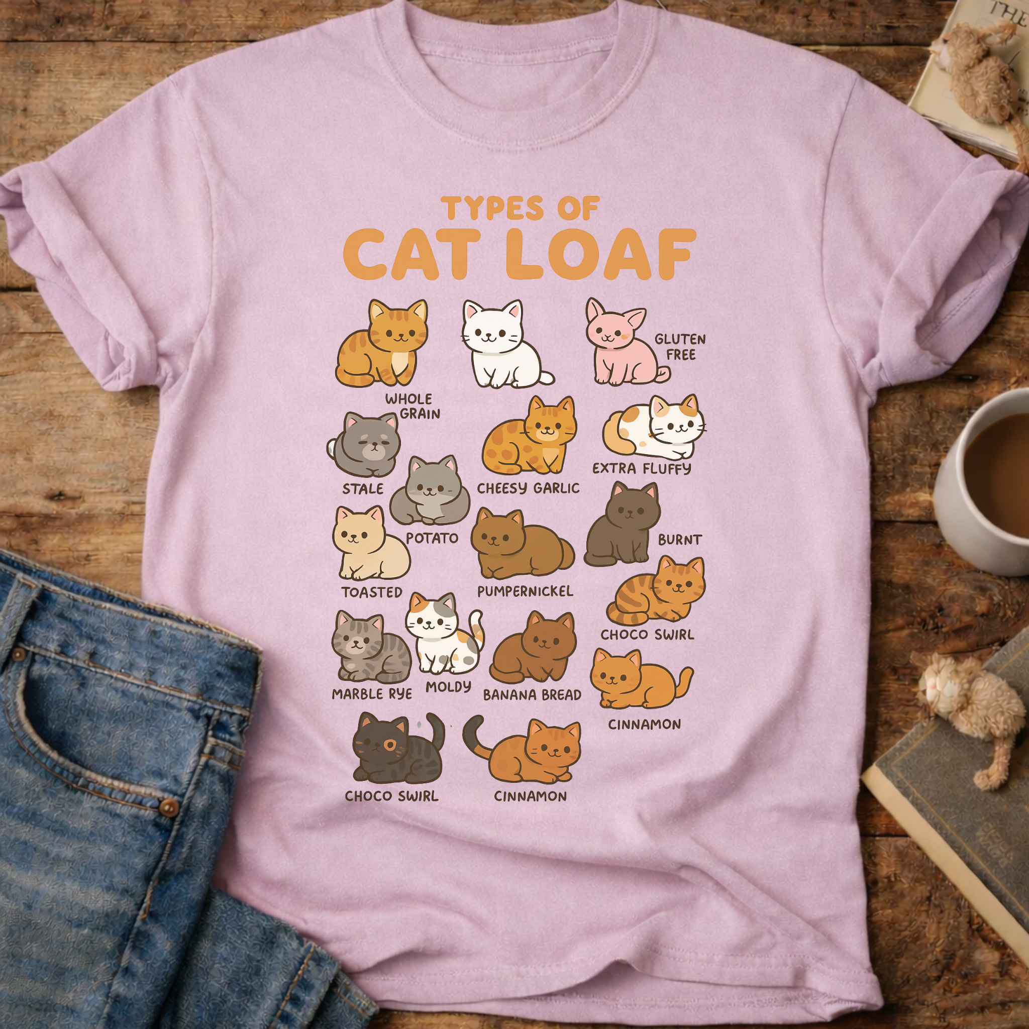Cat Loaf Chart T-Shirt