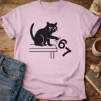 Cat Knocks 67 Off Table T-Shirt