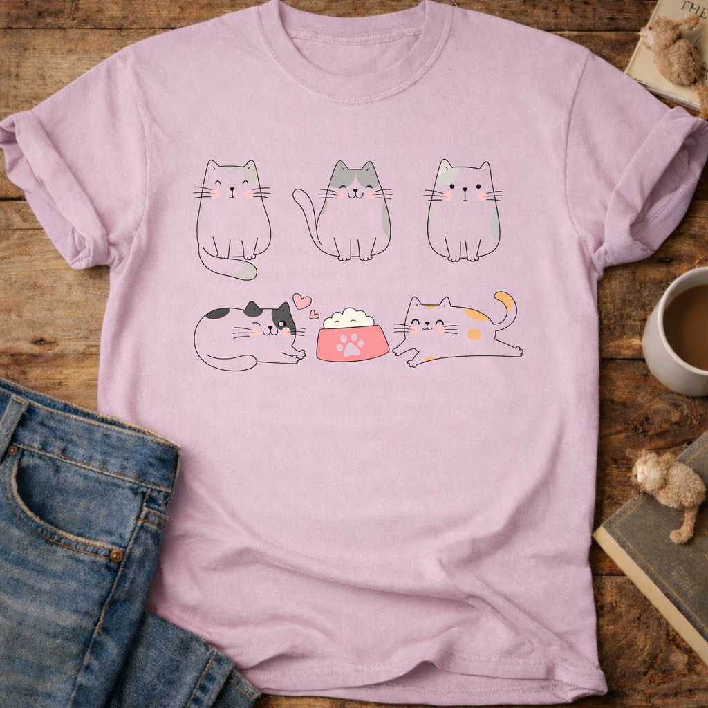 Cute Cat Family T-Shirt