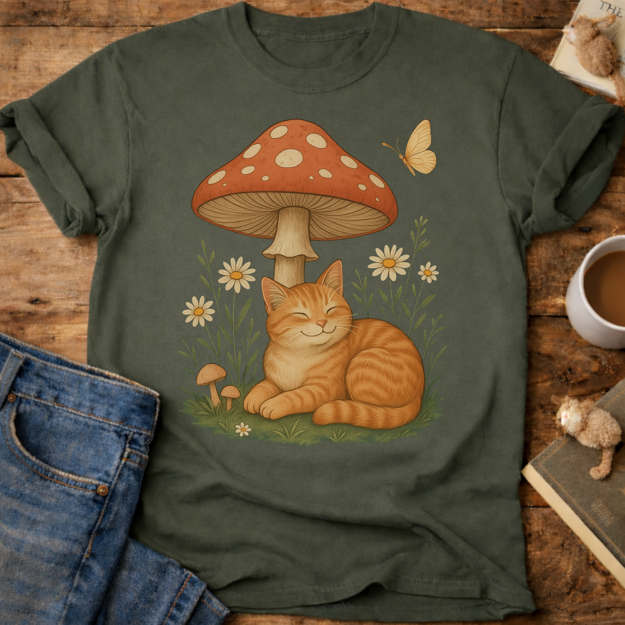 Cat Mushroom T-Shirt