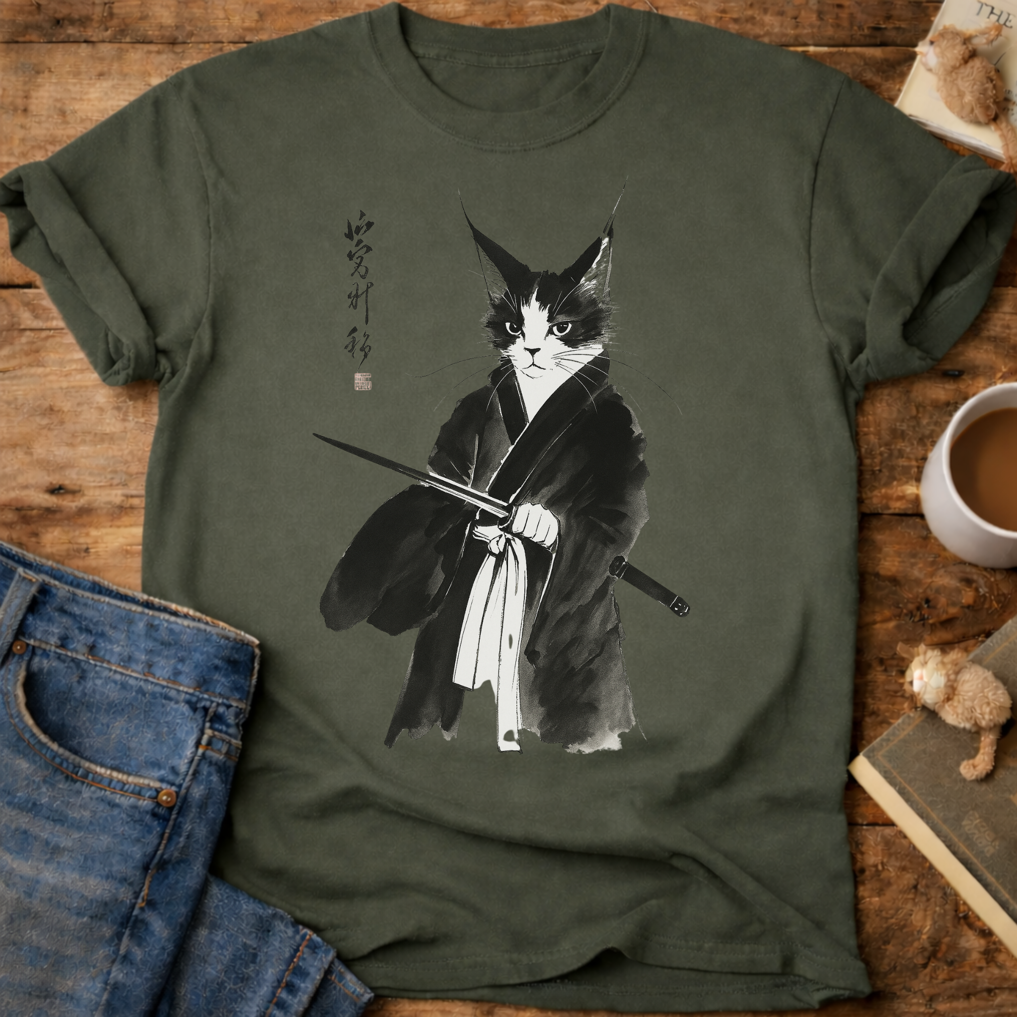Samurai Cat T-Shirt