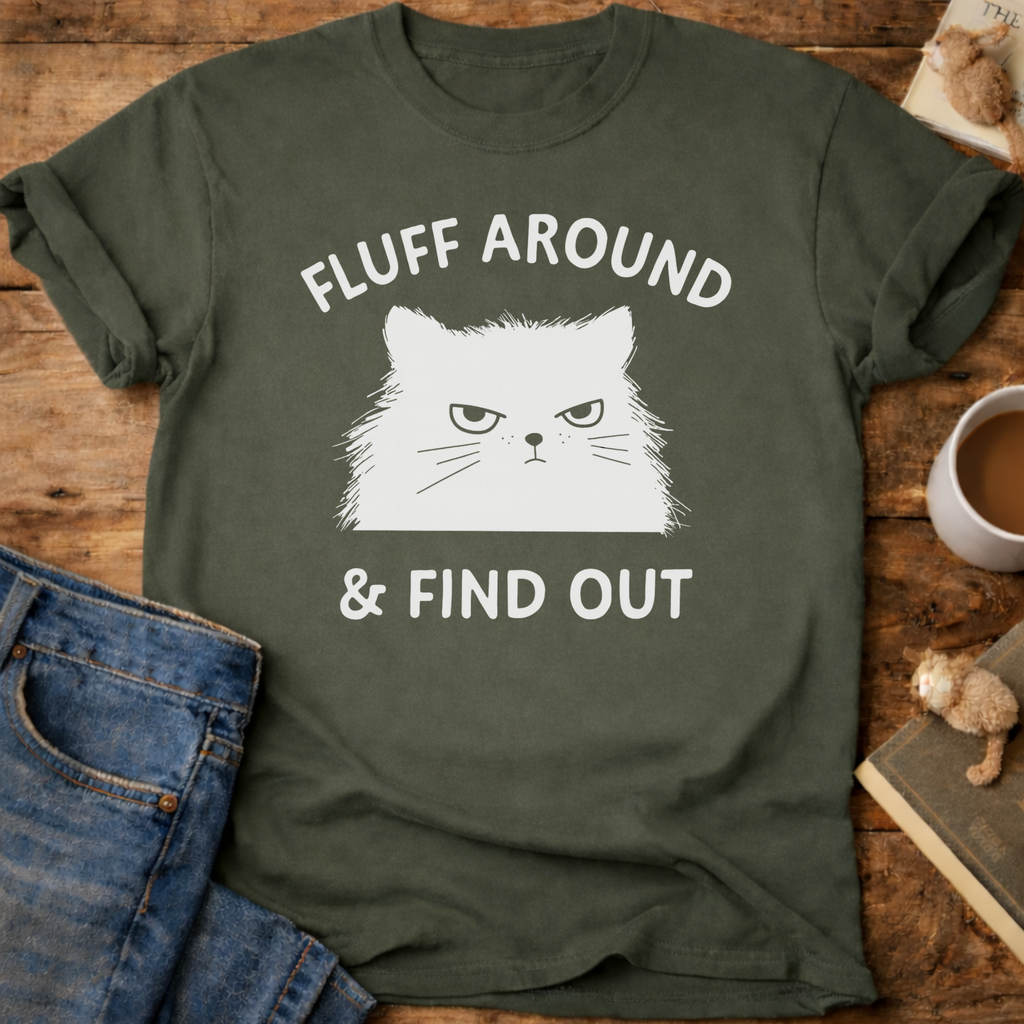 Fluff Around & Find Out Cat T-Shirt