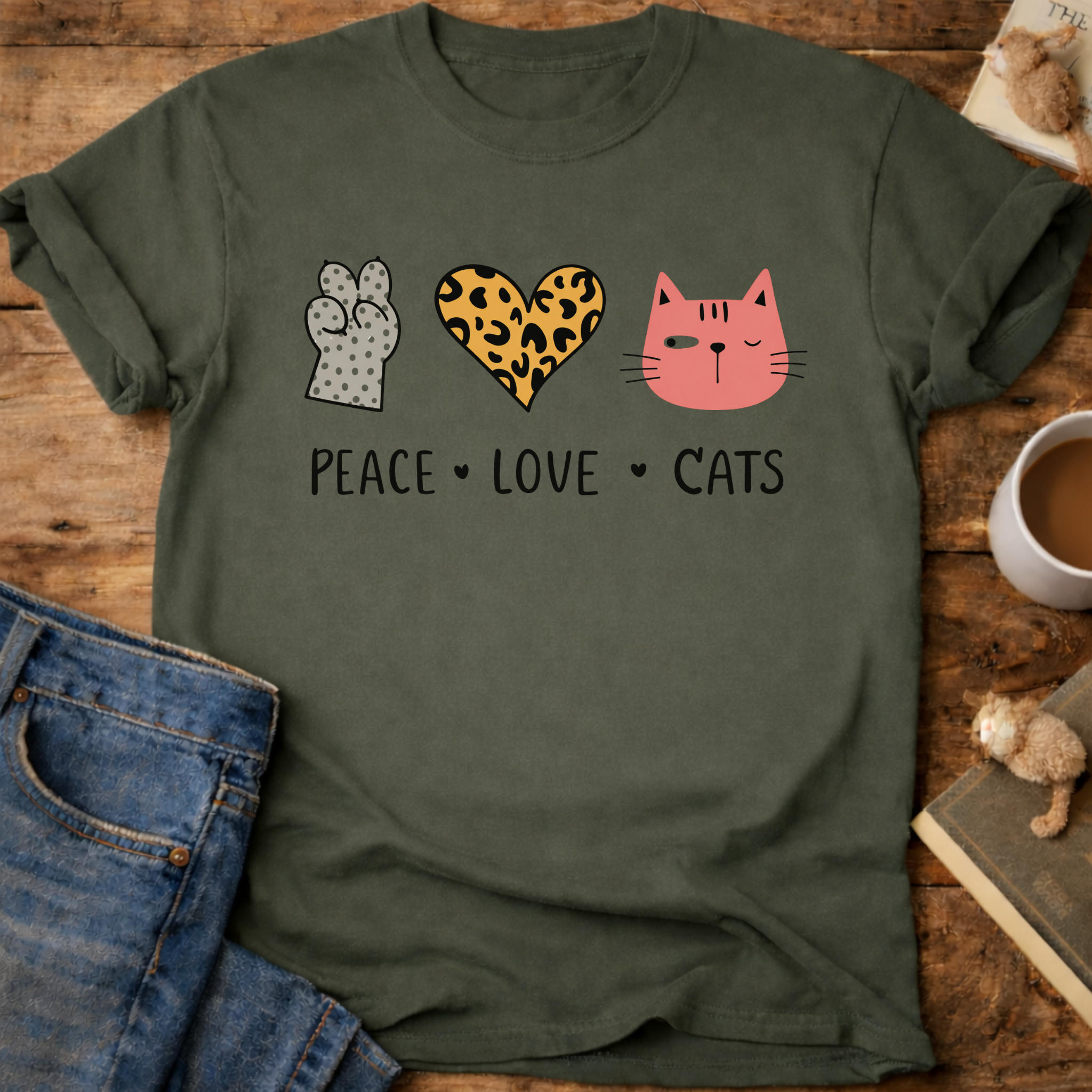Peace Love Cats T-Shirt
