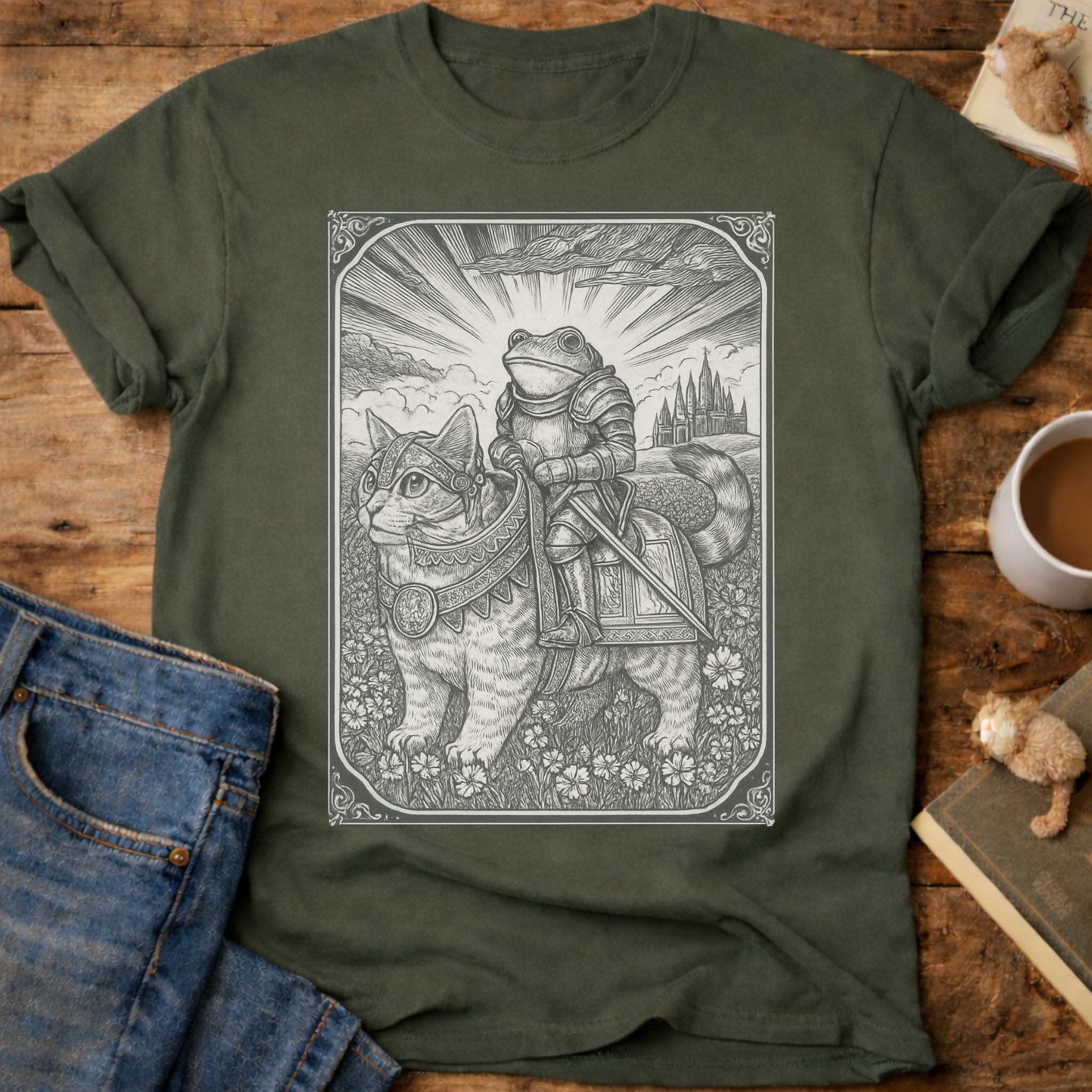Frog Knight Graphic T-Shirt