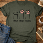Cat Paw Rock Paper Scissors T-Shirt