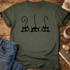 Cute Black Cat Lineup T-Shirt