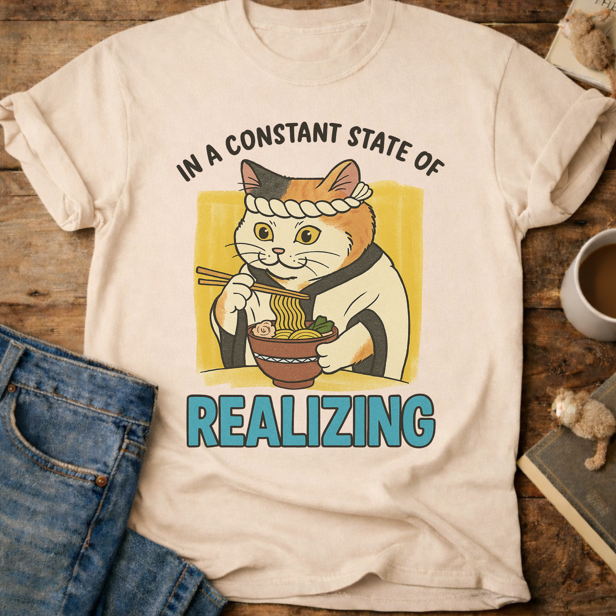 In a Constant State of Realizing Cat T-Shirt