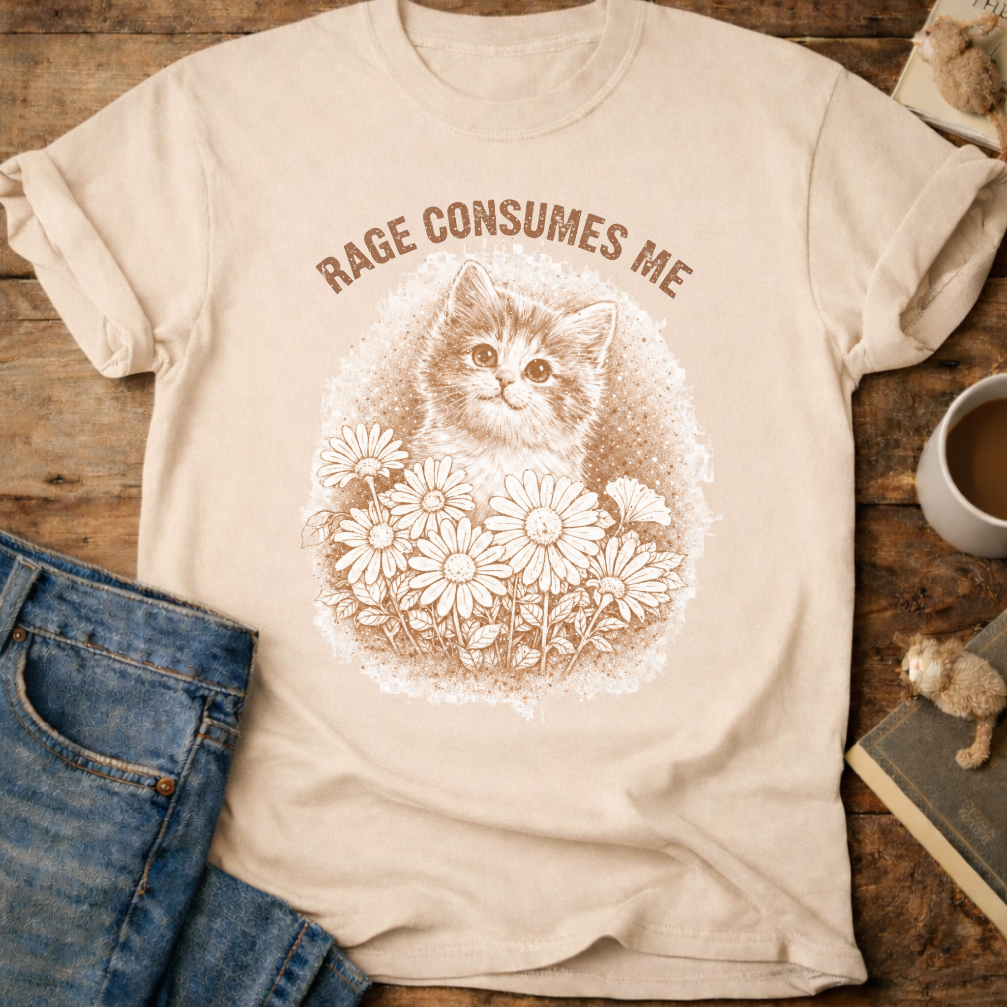 Rage Consumes Me Cat T-Shirt