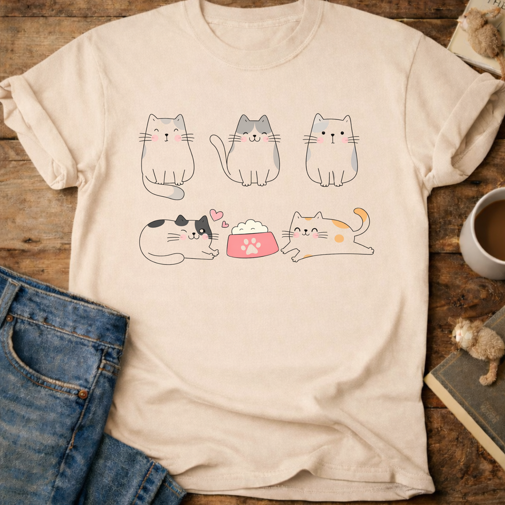 Cute Cat Family T-Shirt
