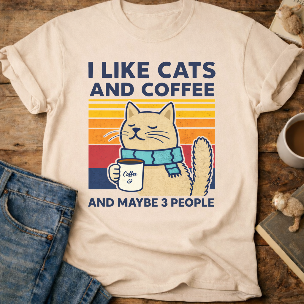I Like Cats And Coffee T-Shirt