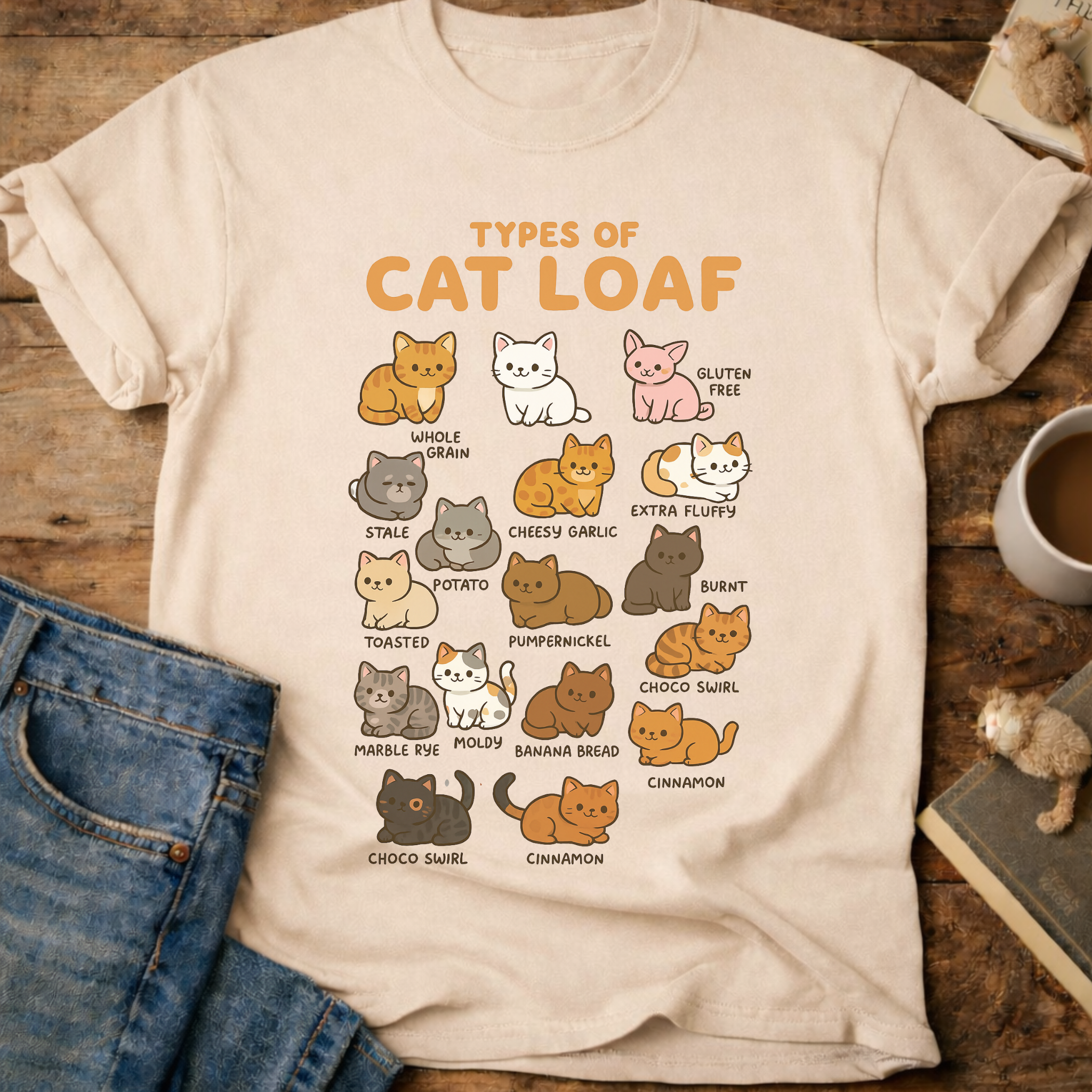 Cat Loaf Chart T-Shirt