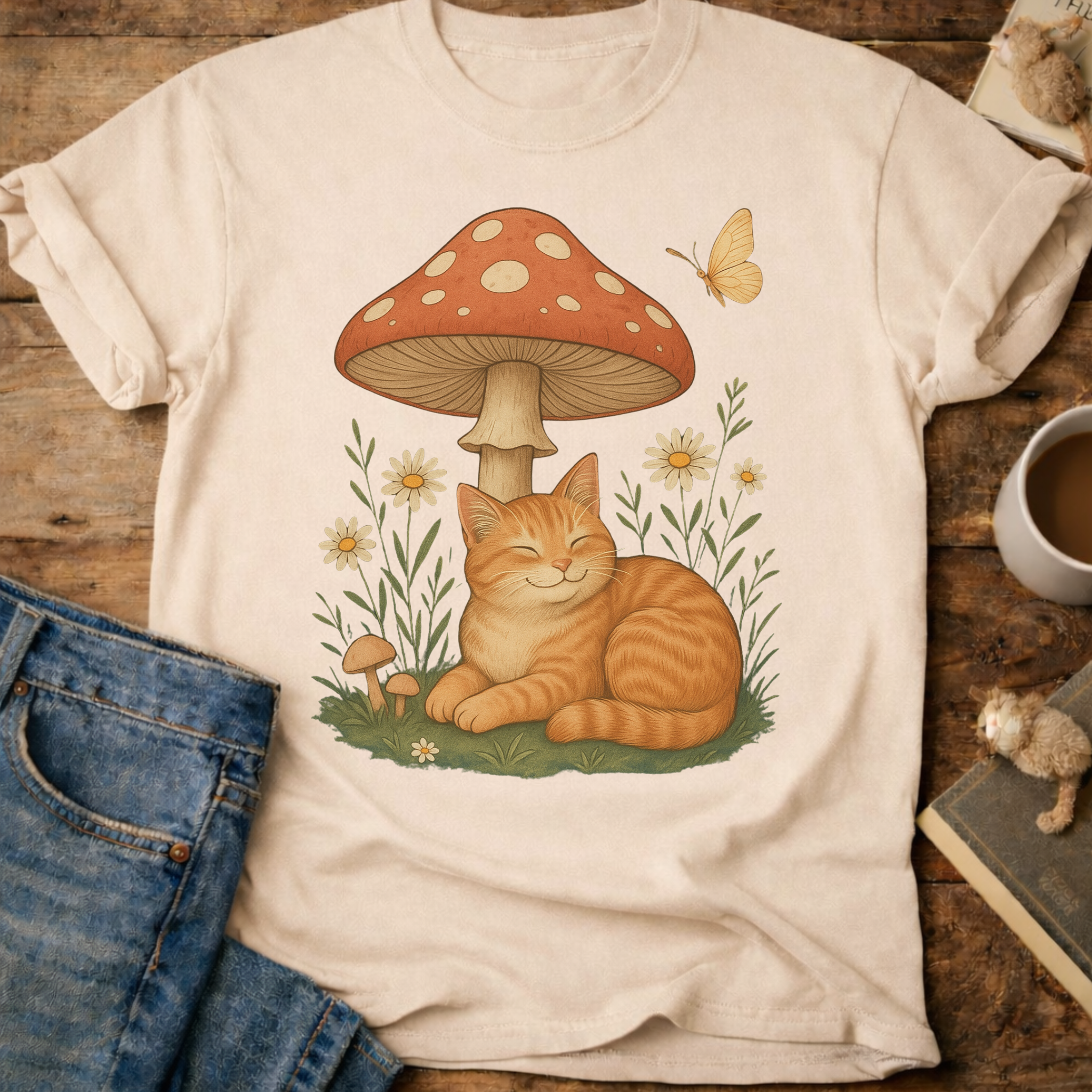 Cat Mushroom T-Shirt