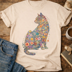Floral Cat T-Shirt
