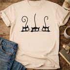 Cute Black Cat Lineup T-Shirt