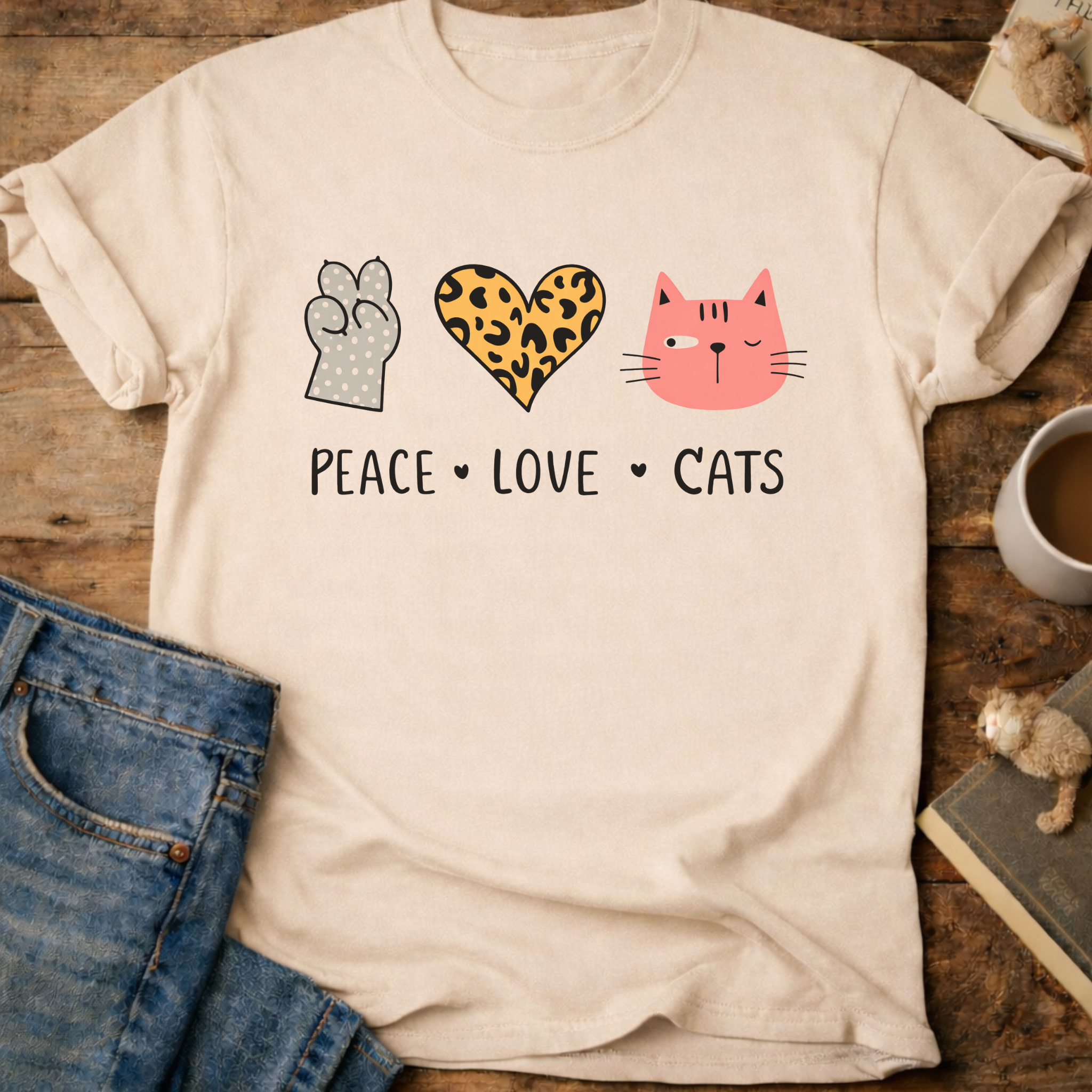 Peace Love Cats T-Shirt
