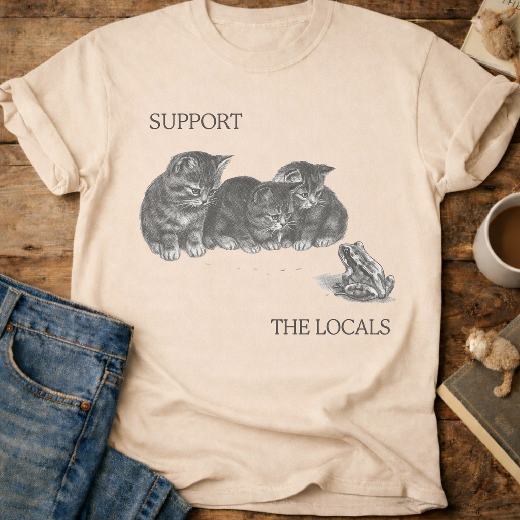 Support The Locals Cat T-Shirt