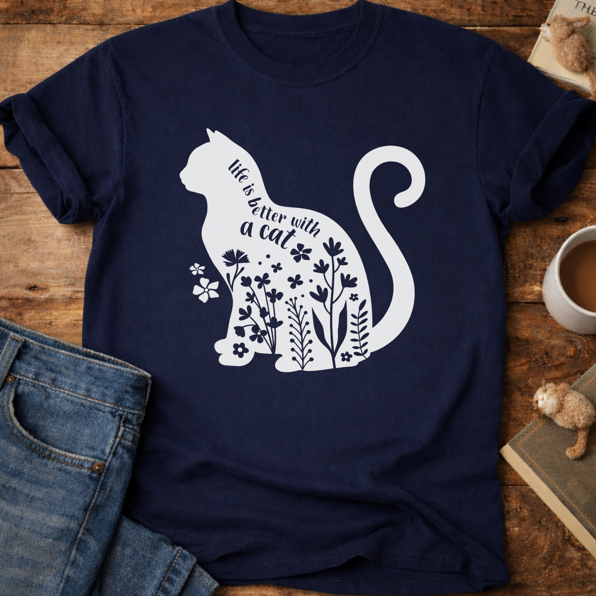 Cat Silhouette T-Shirt