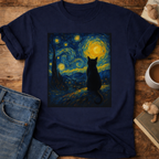 Starry Night Cat T‑Shirt