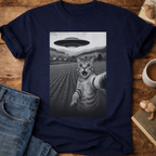 Cat Selfie with UFO T-Shirt