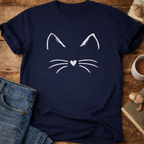 Cat Face Minimal T-Shirt