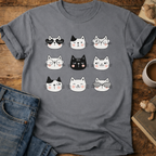 Cute Kawaii Cat Faces T-Shirt