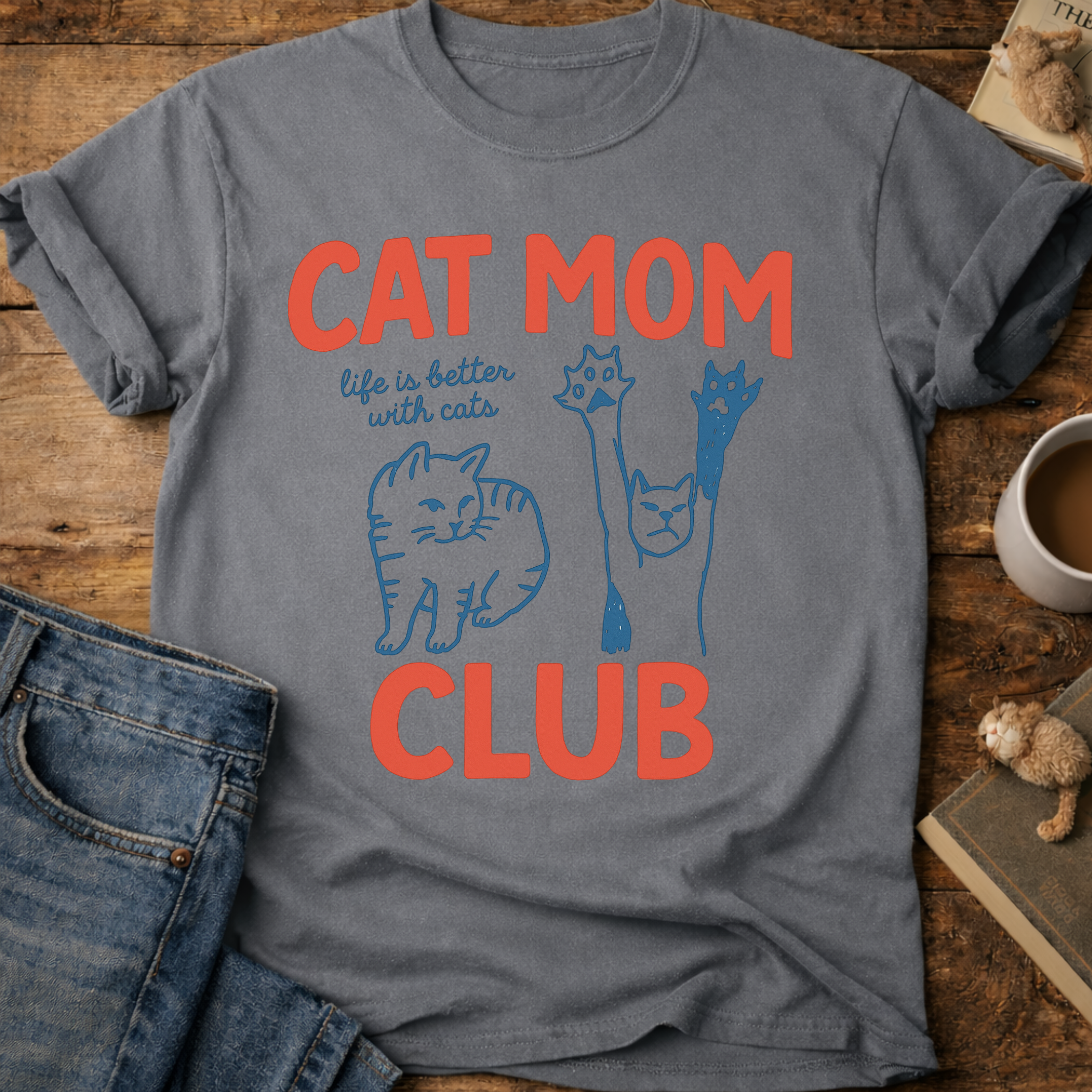 Cat Mom Club T-Shirt