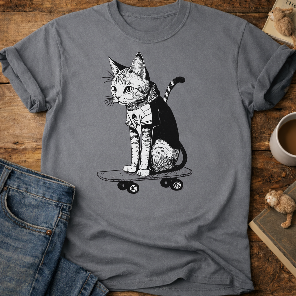 Skateboard Cat T-Shirt