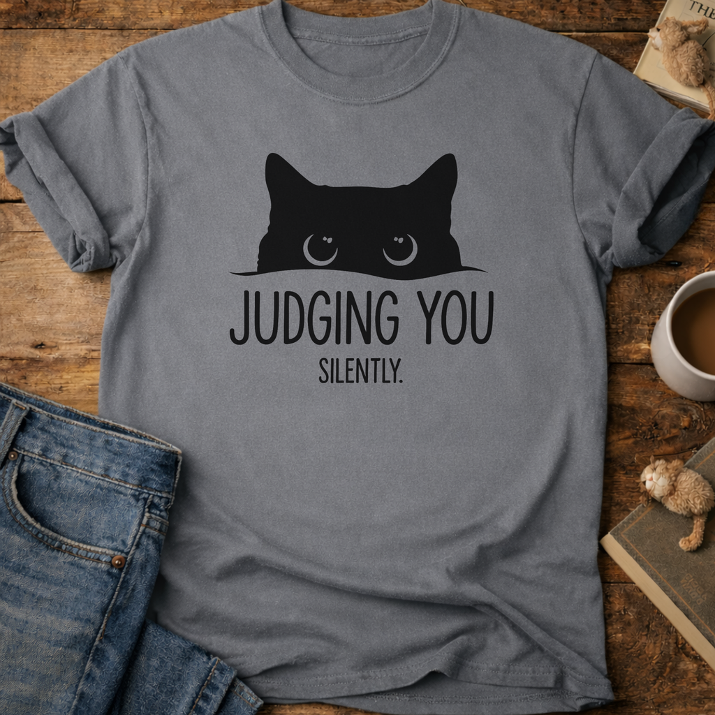 Cat "Judging You Silently" T-Shirt