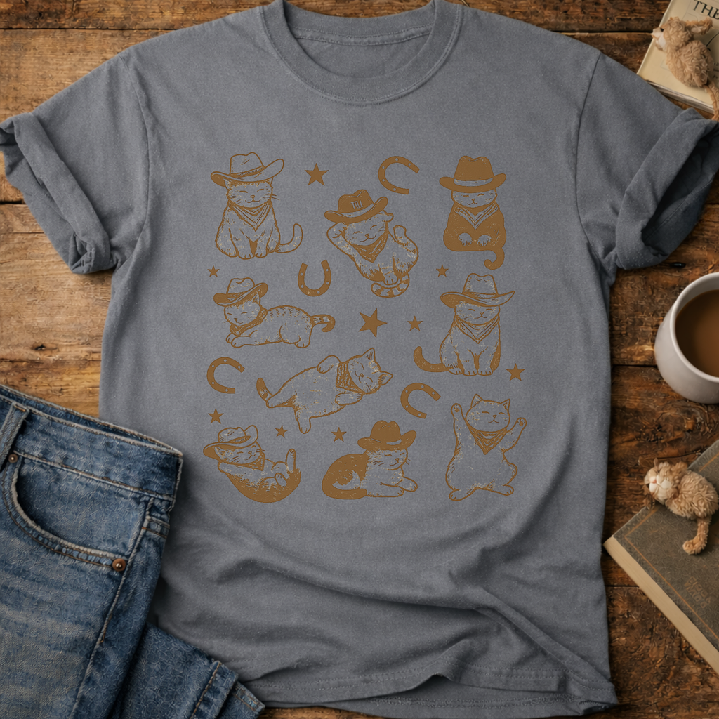 Cowboy Cats Graphic T-Shirt