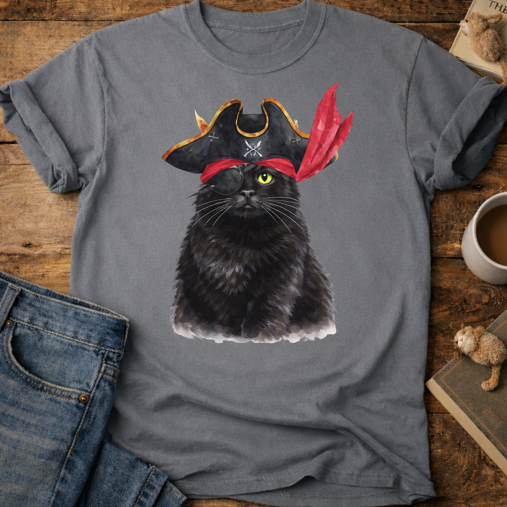 Pirate Black Cat T-Shirt