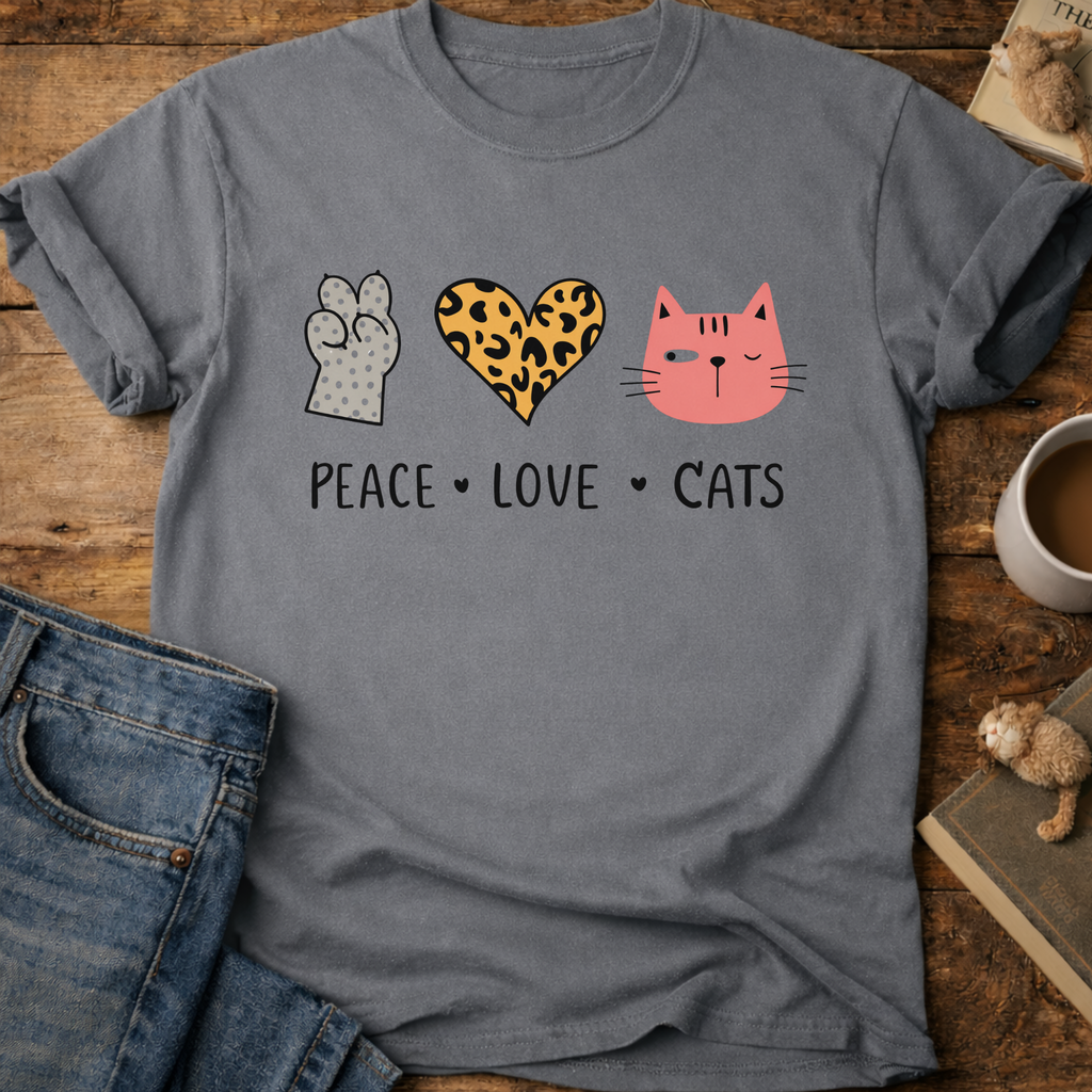 Peace Love Cats T-Shirt