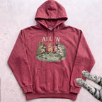 All In Poker Cats Hoodie - Crimson
