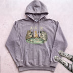 All In Poker Cats Hoodie - Grey
