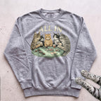 All In Poker Cats Sweatshirt - Grey