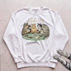 All In Poker Cats Sweatshirt - White