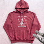 All Oopsies No Daisies Cat Hoodie - Crimson