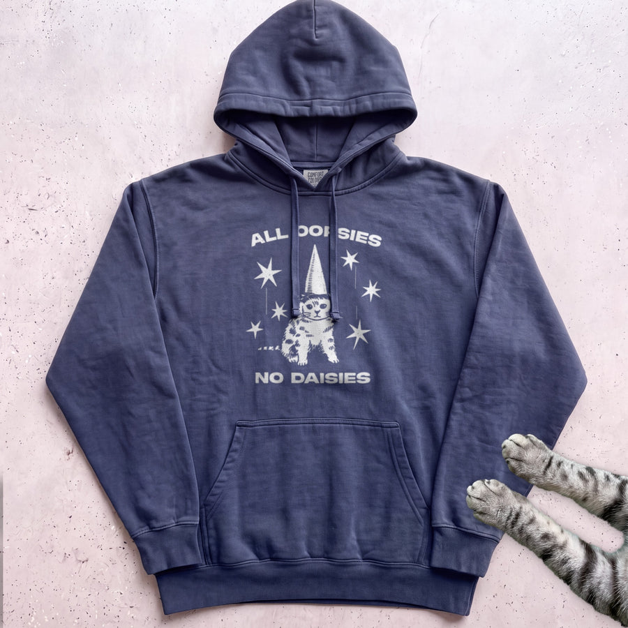 All Oopsies No Daisies Cat Hoodie - True Navy