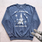 All Oopsies No Daisies Cat Sweatshirt - Blue Jean