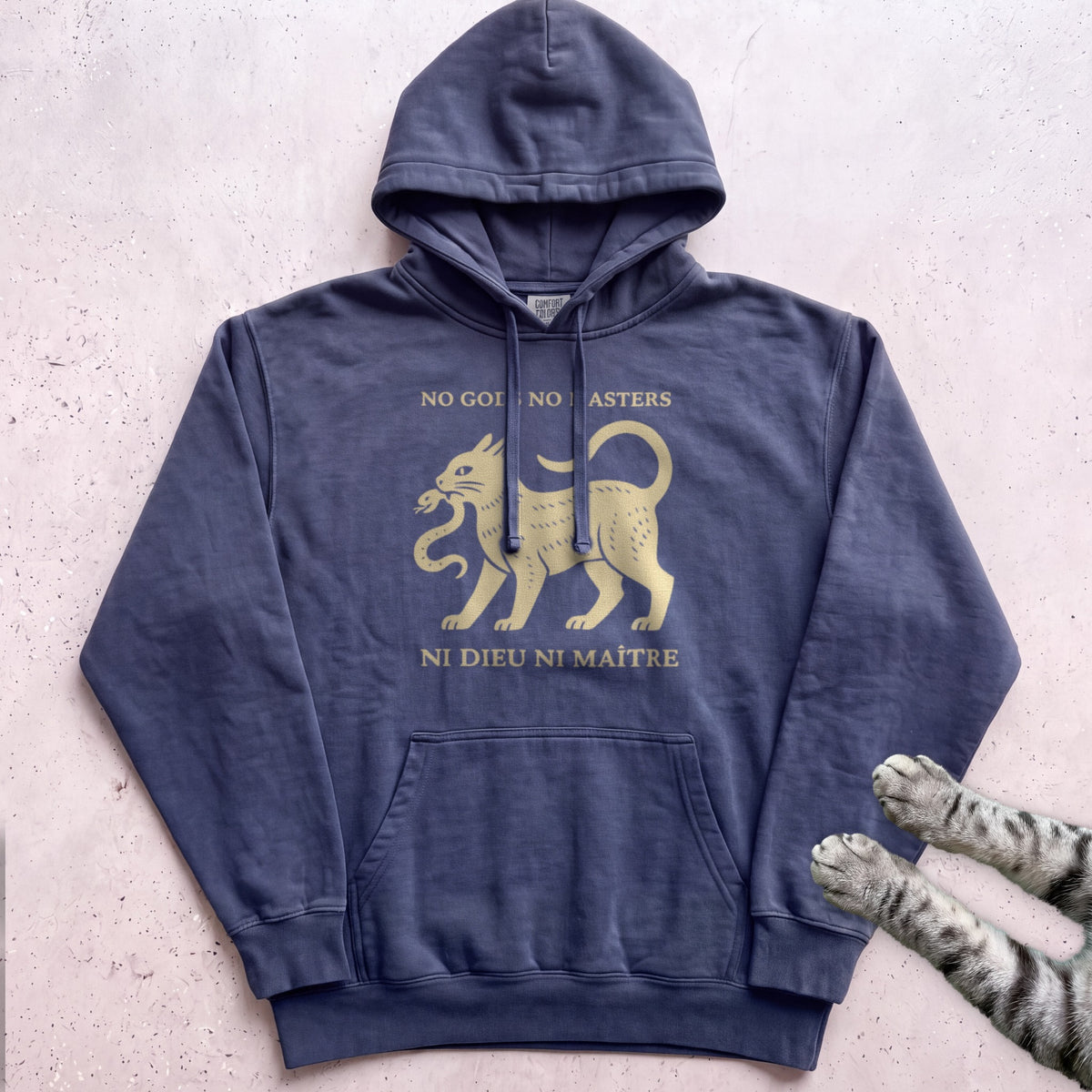 Anarchist Cat Hoodie - True Navy