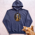 Art Personalized Custom Cat Hoodie - True Navy