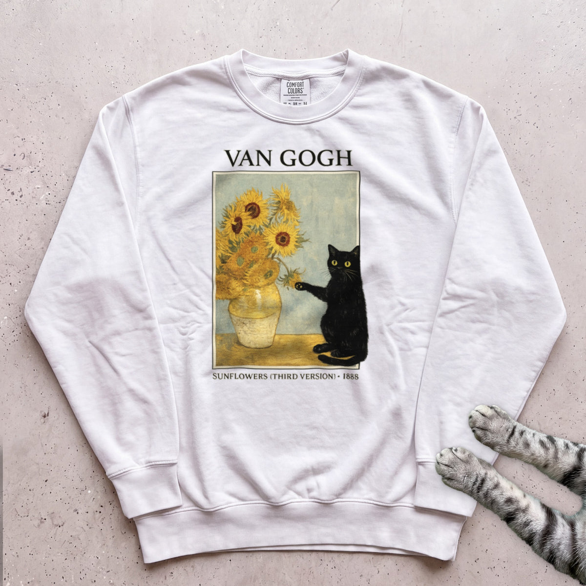 Art Sunflowers Sweatshirt - White