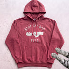 Best Cat Dad Ever Fist Bump Hoodie - Crimson