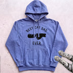 Best Cat Dad Ever Fist Bump Hoodie - Flo Blue