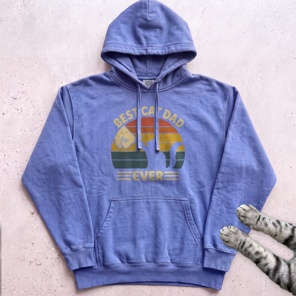 Best Cat Dad Ever Hoodie - Flo Blue