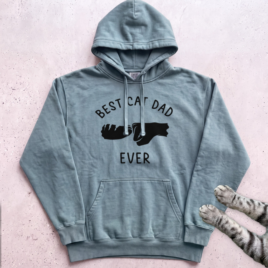 Best Cat Dad Ever Fist Bump Hoodie - Seafoam