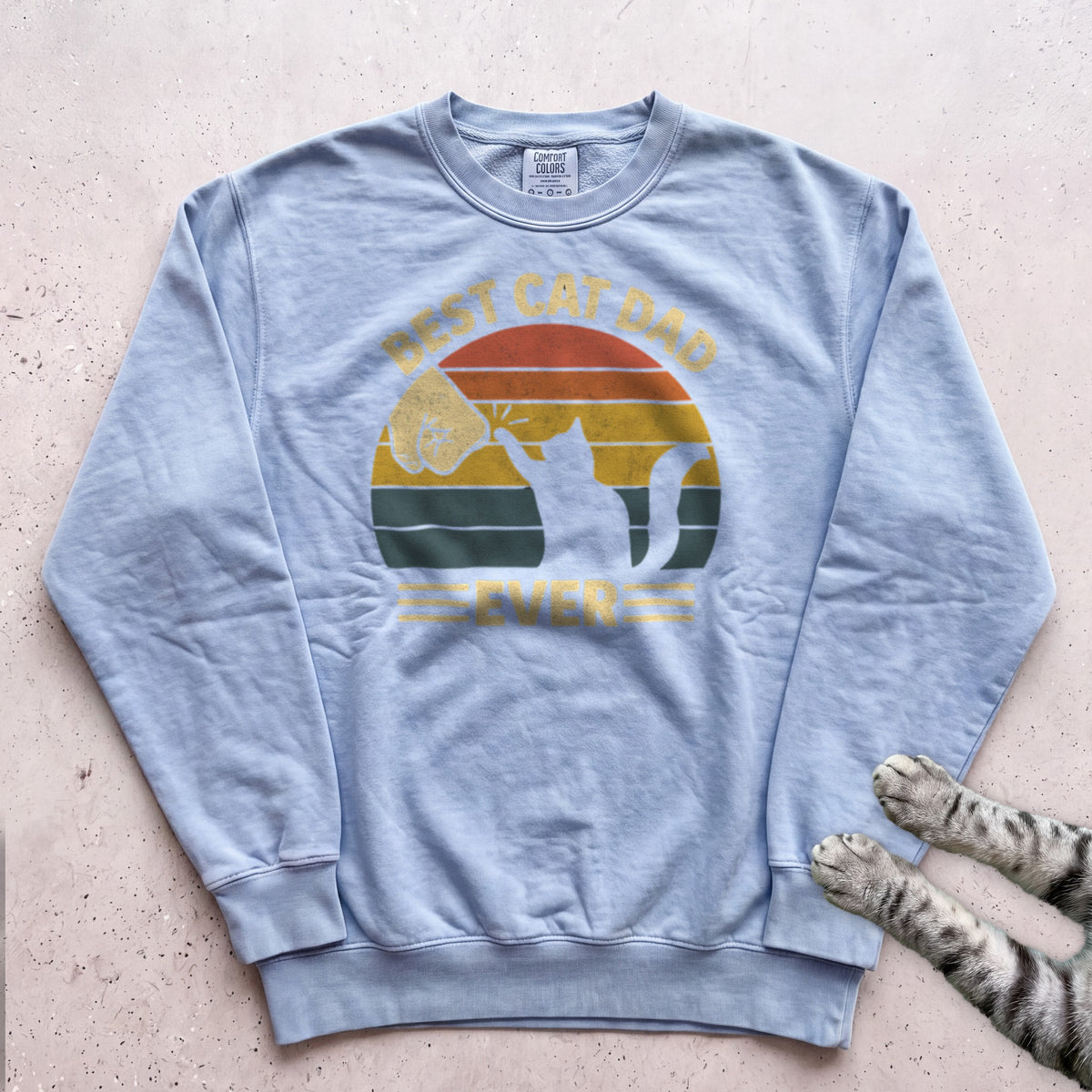 Best Cat Dad Ever Sweatshirt - Chambray