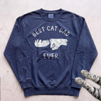 Best Cat Dad Ever Fist Bump Sweatshirt - True Navy
