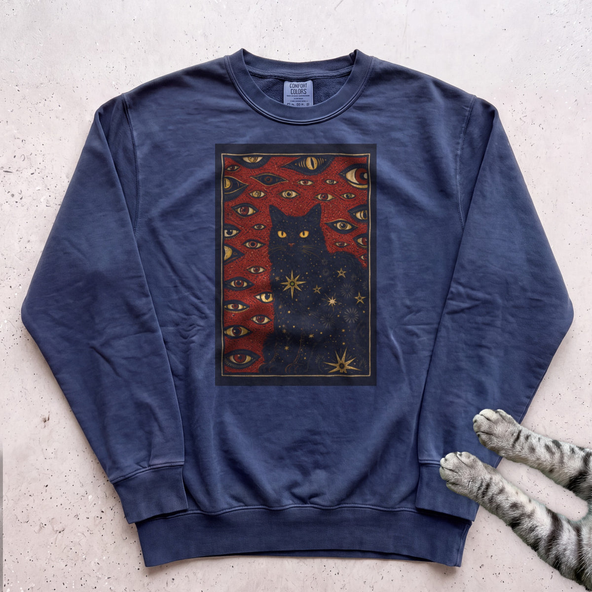 Black Cat Magick Sweatshirt - True Navy