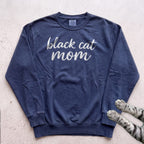 Black Cat Mom Sweatshirt - True Navy